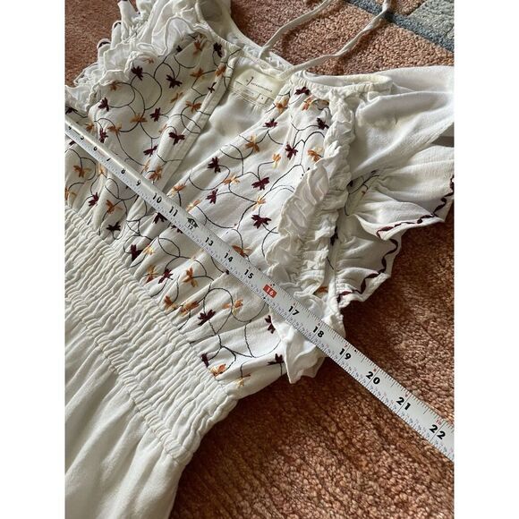 Anthropologie Embroidered Midi Dress Size M $248 - Picture 4 of 10